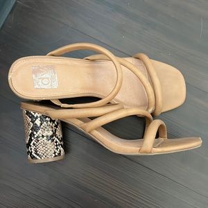 BP Chunky snake skin and tan heels